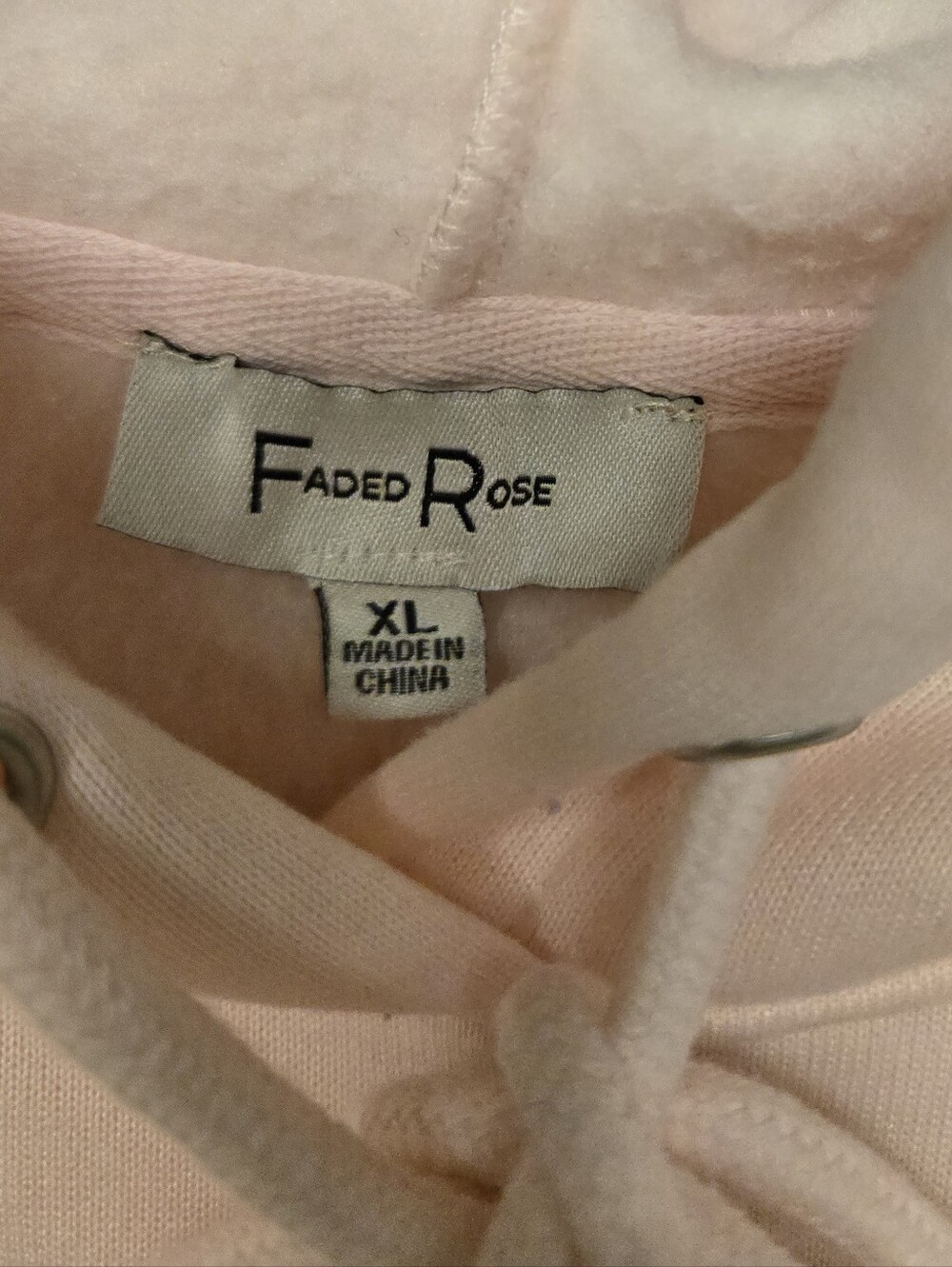 Women's Light Pink Teddy Embroidered Crewneck Hoodie - Picture 3 of 5